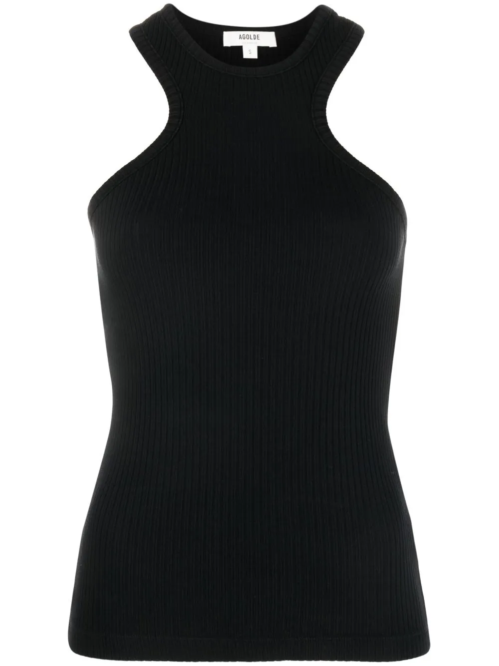 

AGOLDE top de canalé sin mangas - Negro