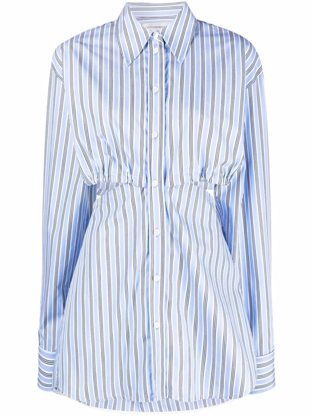 Victoria Beckham Striped long-sleeve Shirt - Farfetch
