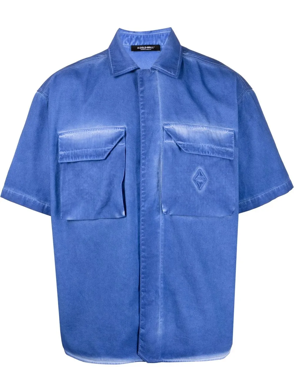 

A-COLD-WALL* embroidered-logo short-sleeve shirt - Blue