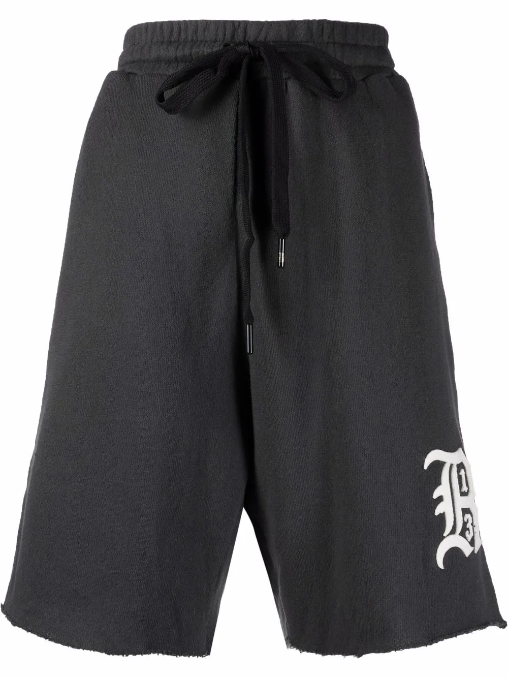 

R13 shorts deportivos con logo estampado - Negro