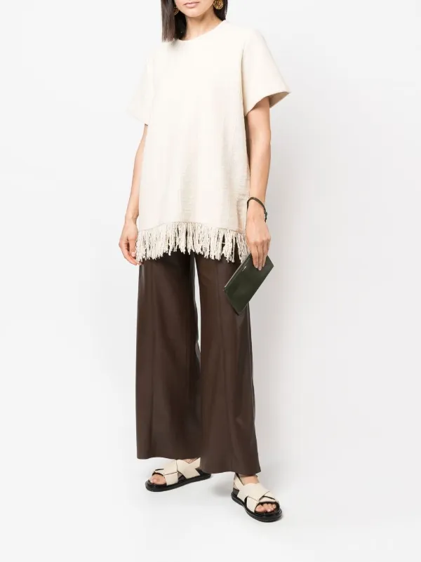 Jil Sander fringe-detail Knitted Top - Farfetch
