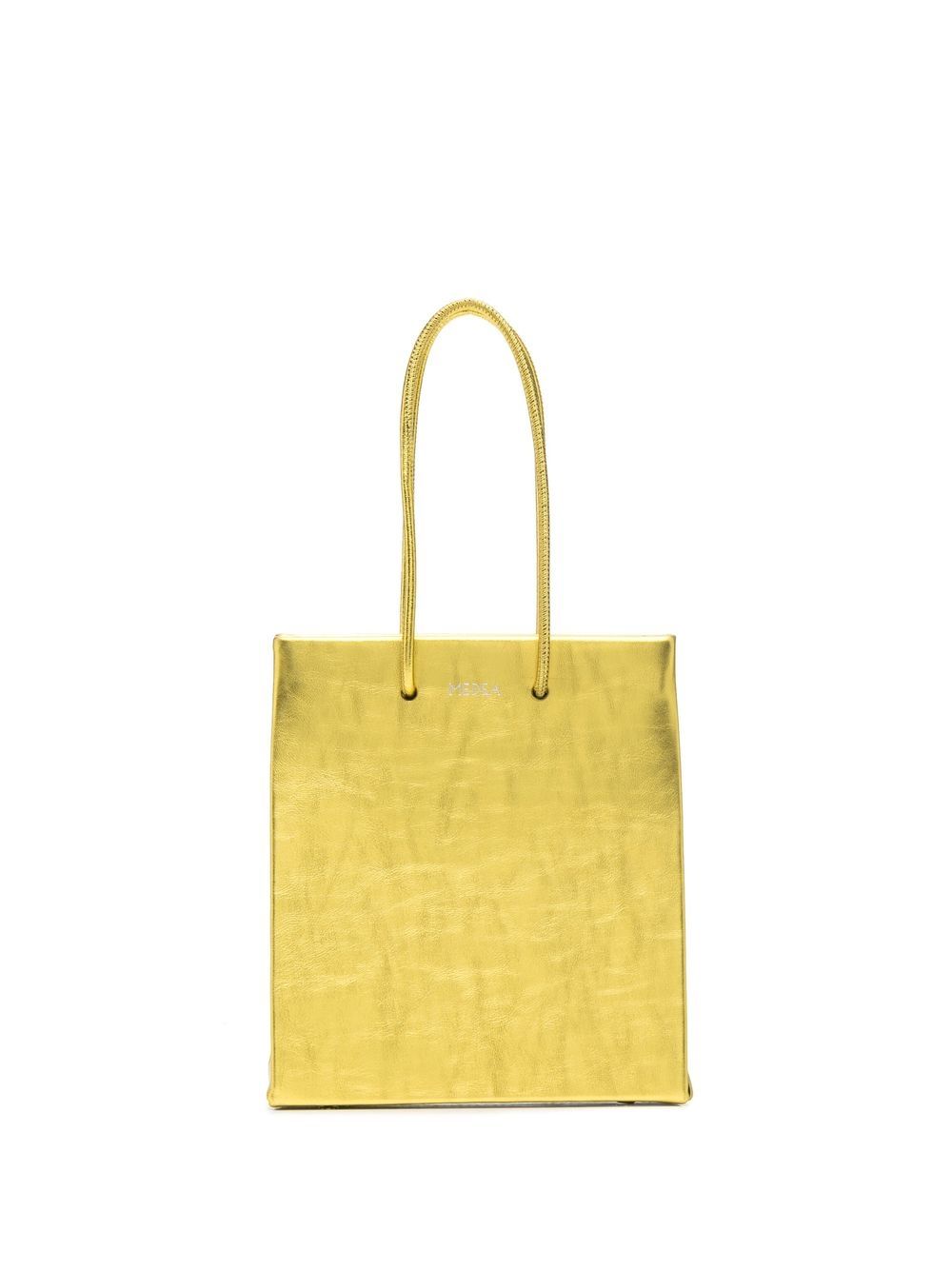 short crinkled-effect tote bag