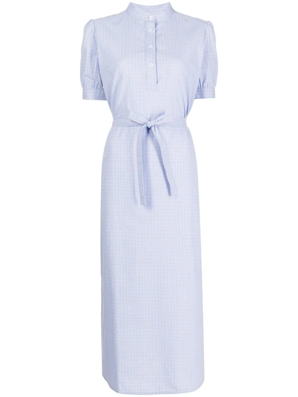 

A.P.C. vestido midi Cléa a cuadros tartán - Azul