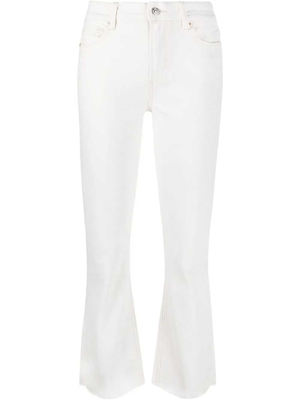 

PAIGE cropped kick-flare jeans - White