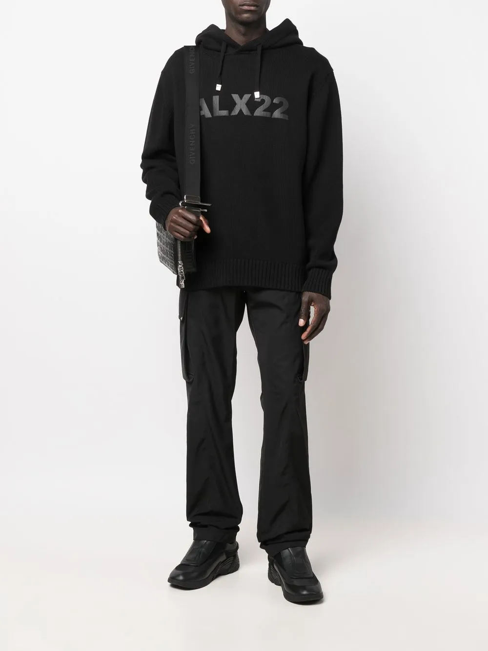  1017 Alyx 9sm Hoodie Mit Logo Print   Schwarz 