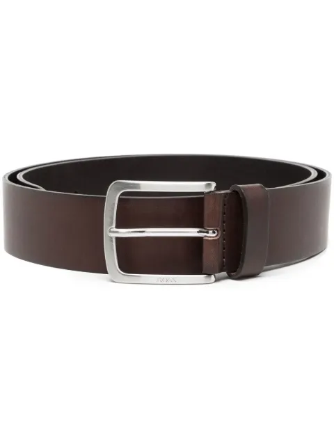 BOSS logo-engraved buckle belt