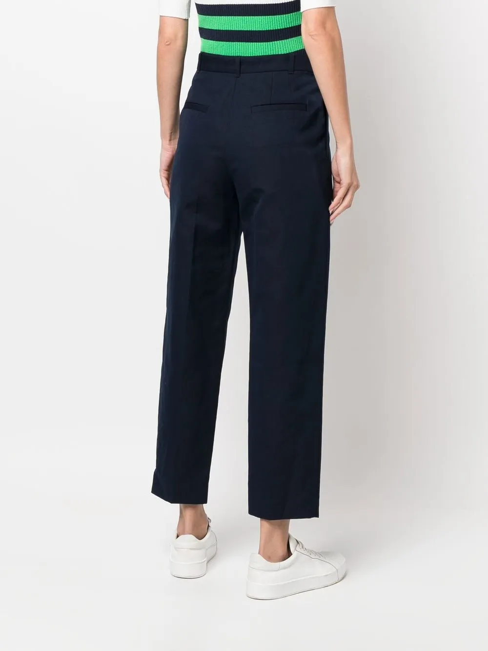 Apc Concealed-front Fastening Trousers In Blue