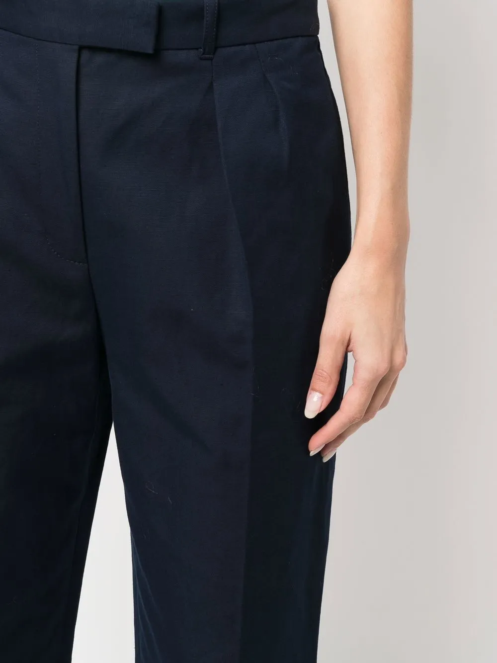 Apc Concealed-front Fastening Trousers In Blue