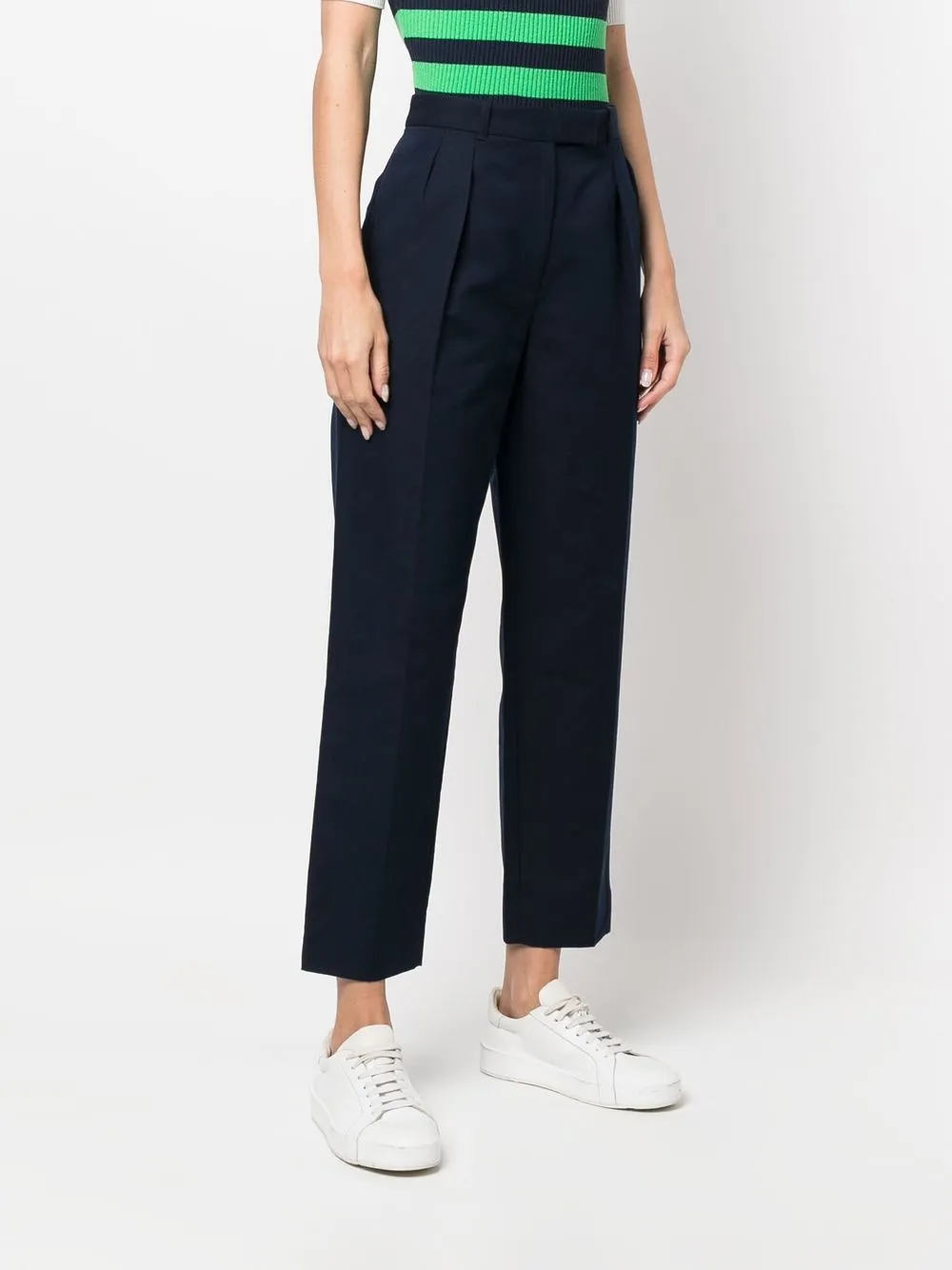 Apc Concealed-front Fastening Trousers In Blue