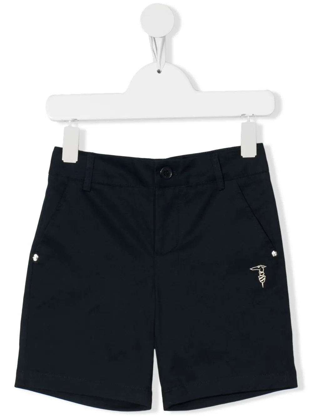 

TRUSSARDI JUNIOR logo-embroidered cotton shorts - Blue