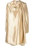 FENDI metallic-effect draped dress - Black