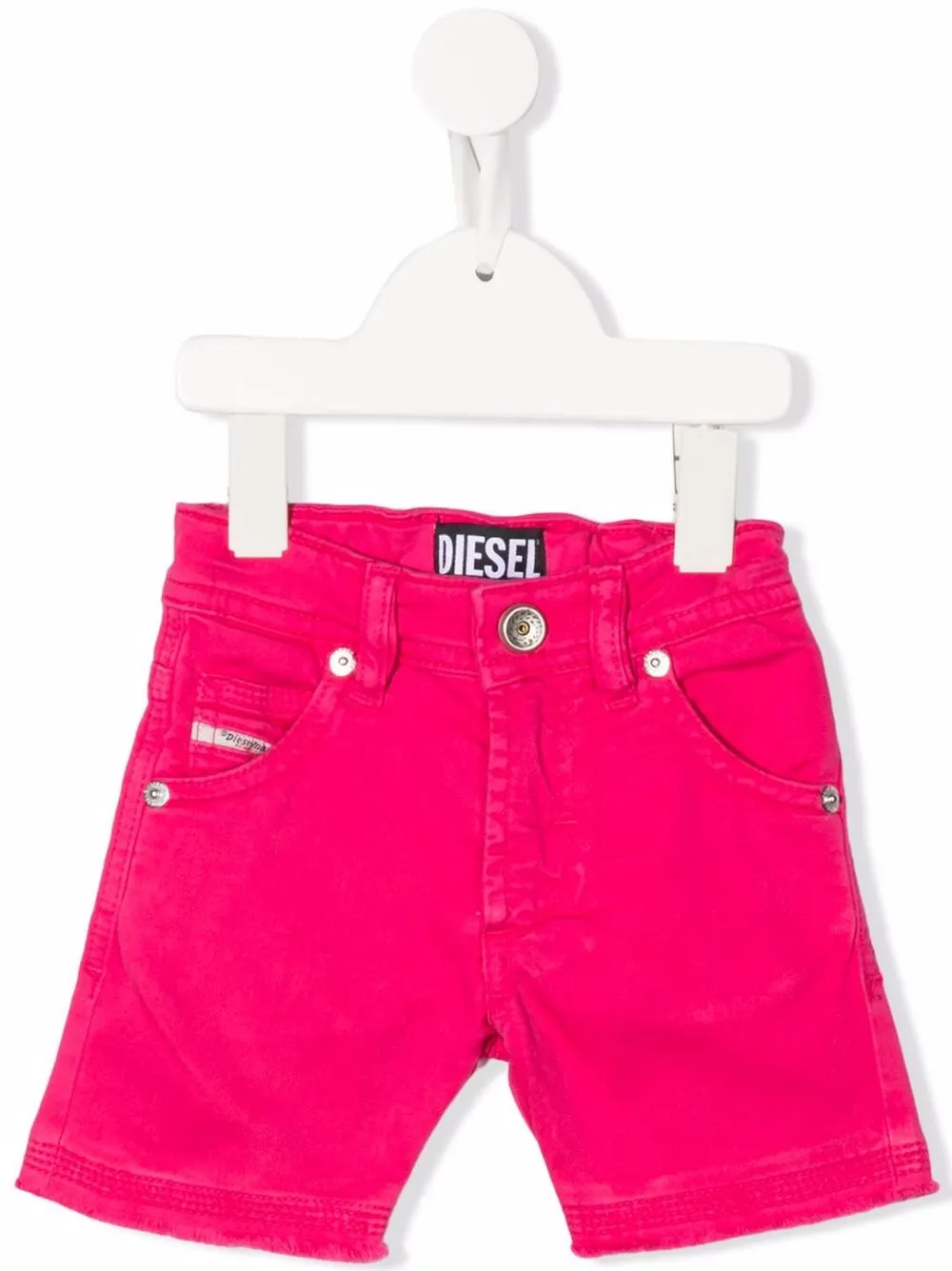 

Diesel Kids logo-patch detail shorts - Pink