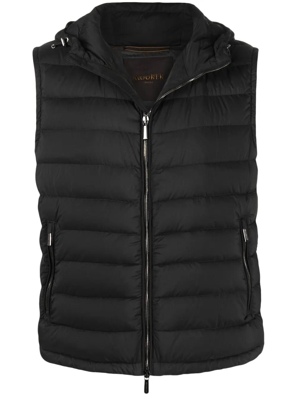 

Moorer padded-design zipped gilet - Black