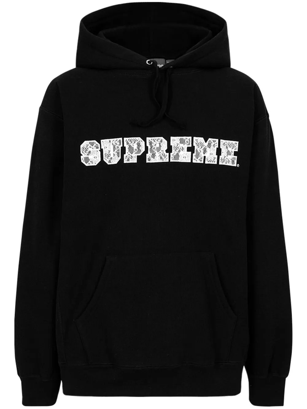 Supreme lace-detail Logo Hoodie - Farfetch