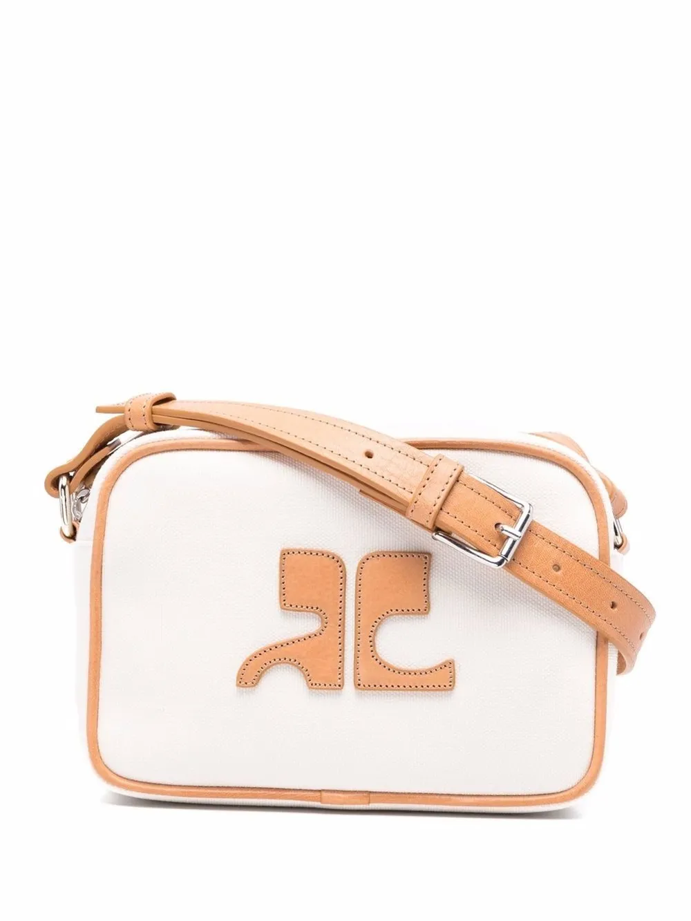 logopatch cotton crossbody bag Courrèges