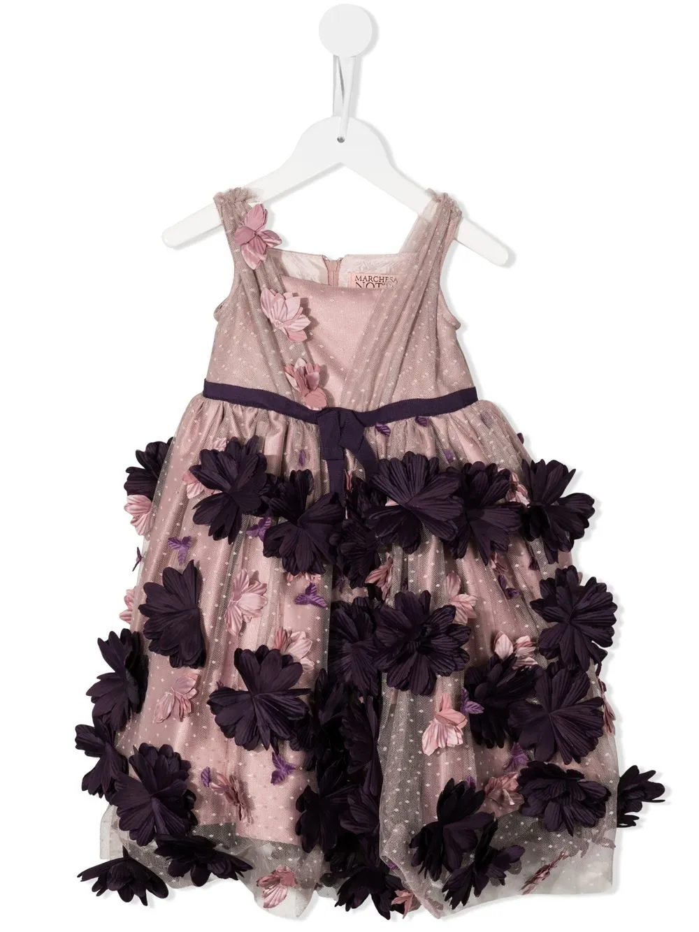

MARCHESA NOTTE MINI floral-appliqué tulle dress - Purple