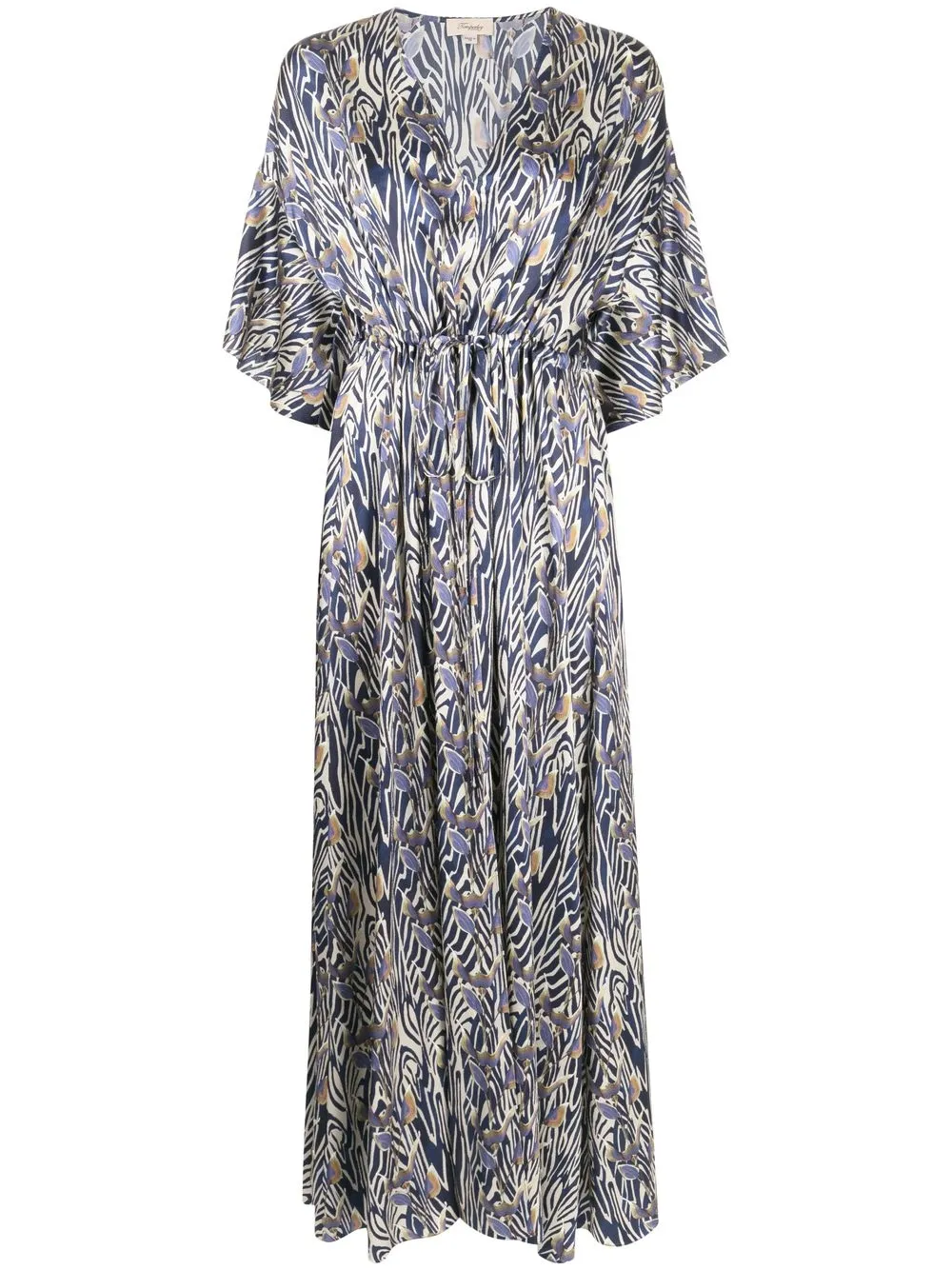 

Temperley London vestido estilo caftán Liana - Azul