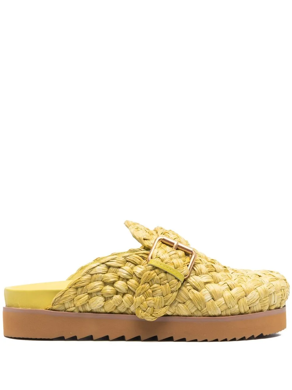 

Ash woven raffia mules - Yellow