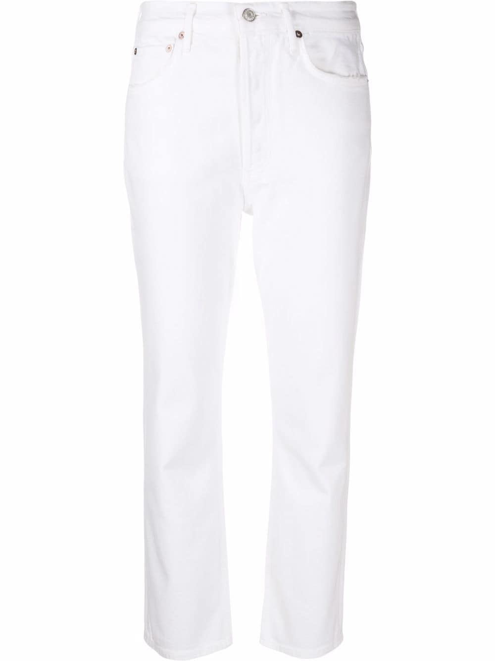 high-waist cropped jeans