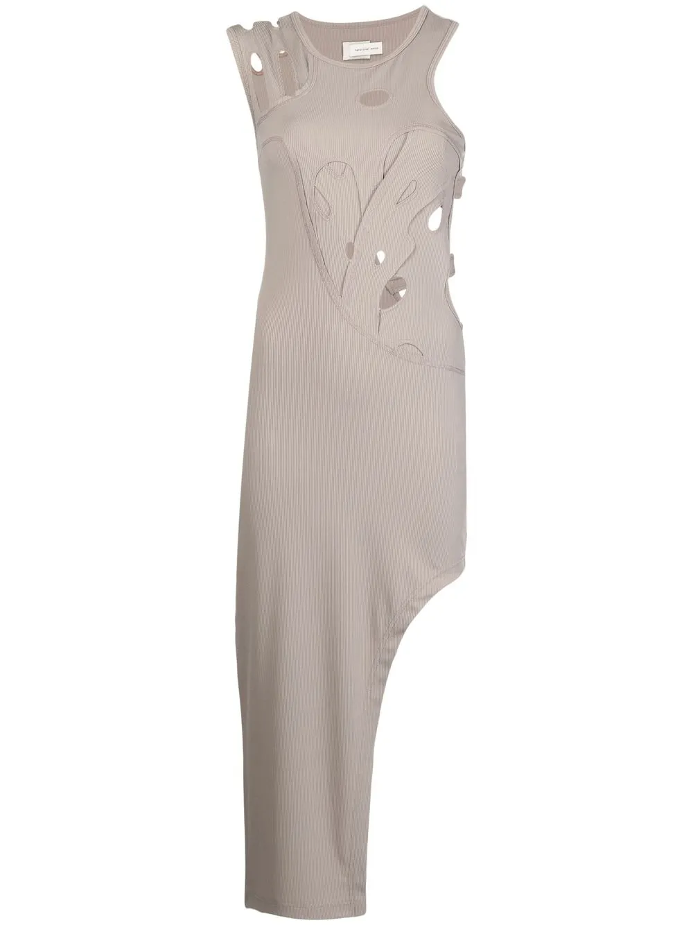 

Feng Chen Wang cut-out midi dress - Neutrals