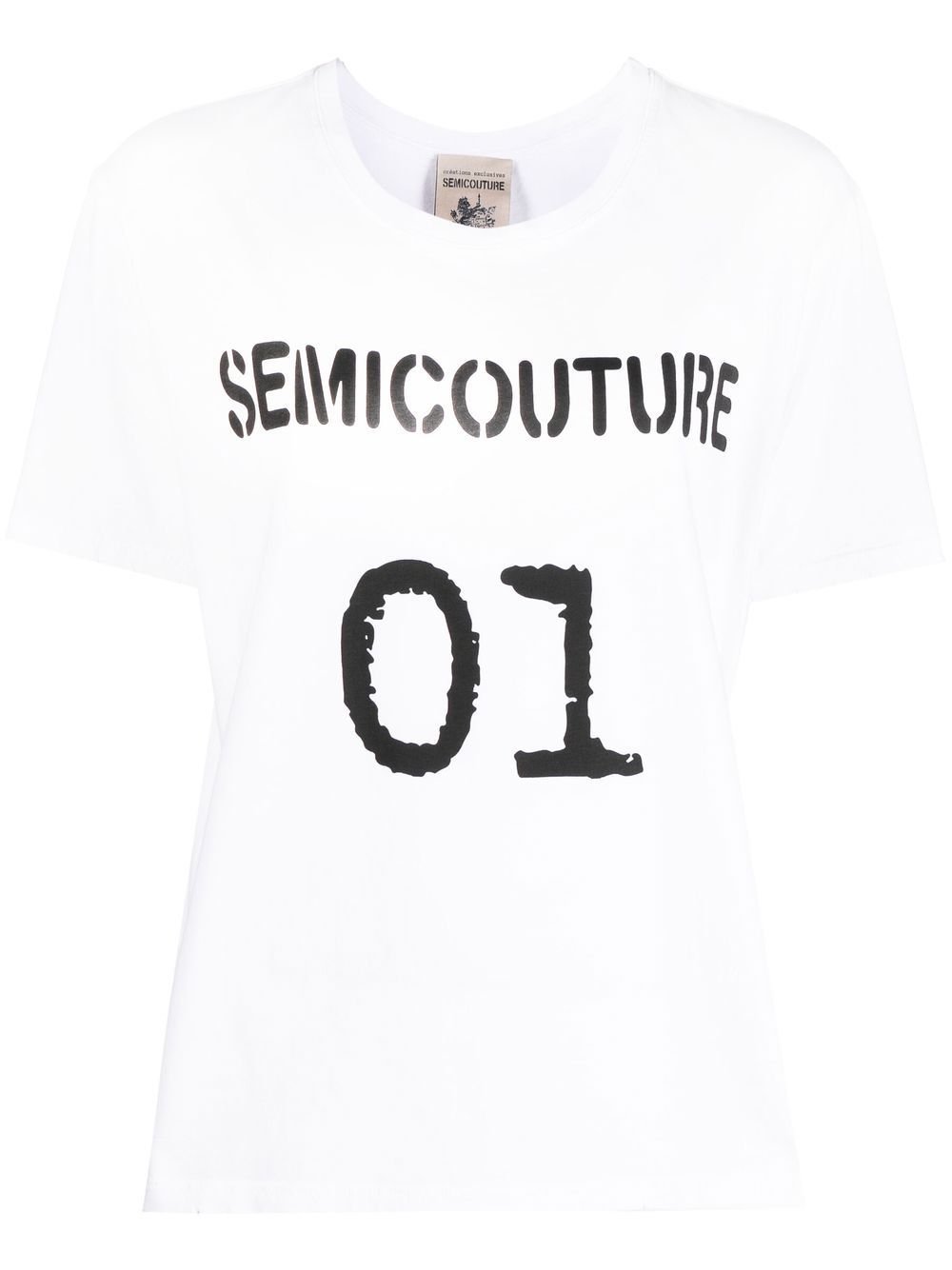 Semicouture logo-print Cotton T-shirt - Farfetch