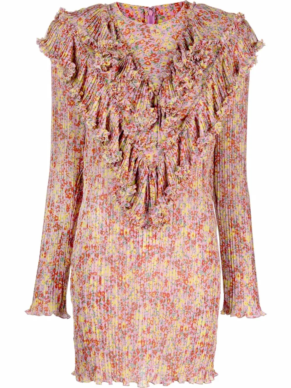 

Philosophy Di Lorenzo Serafini floral-print ruffle mini dress - Purple