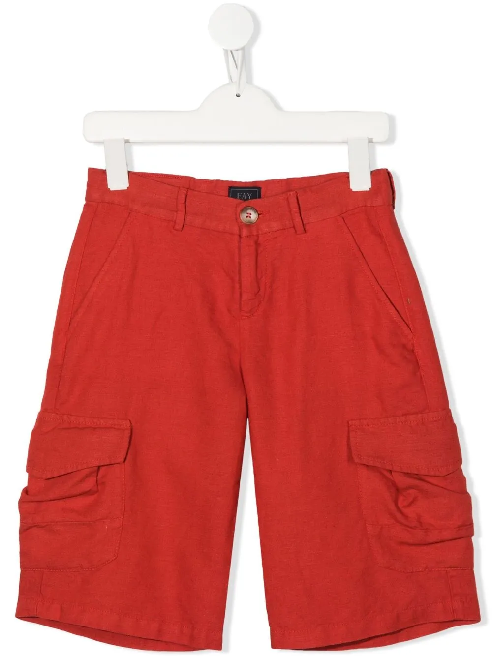 

Fay Kids shorts cargo rectos - Rojo