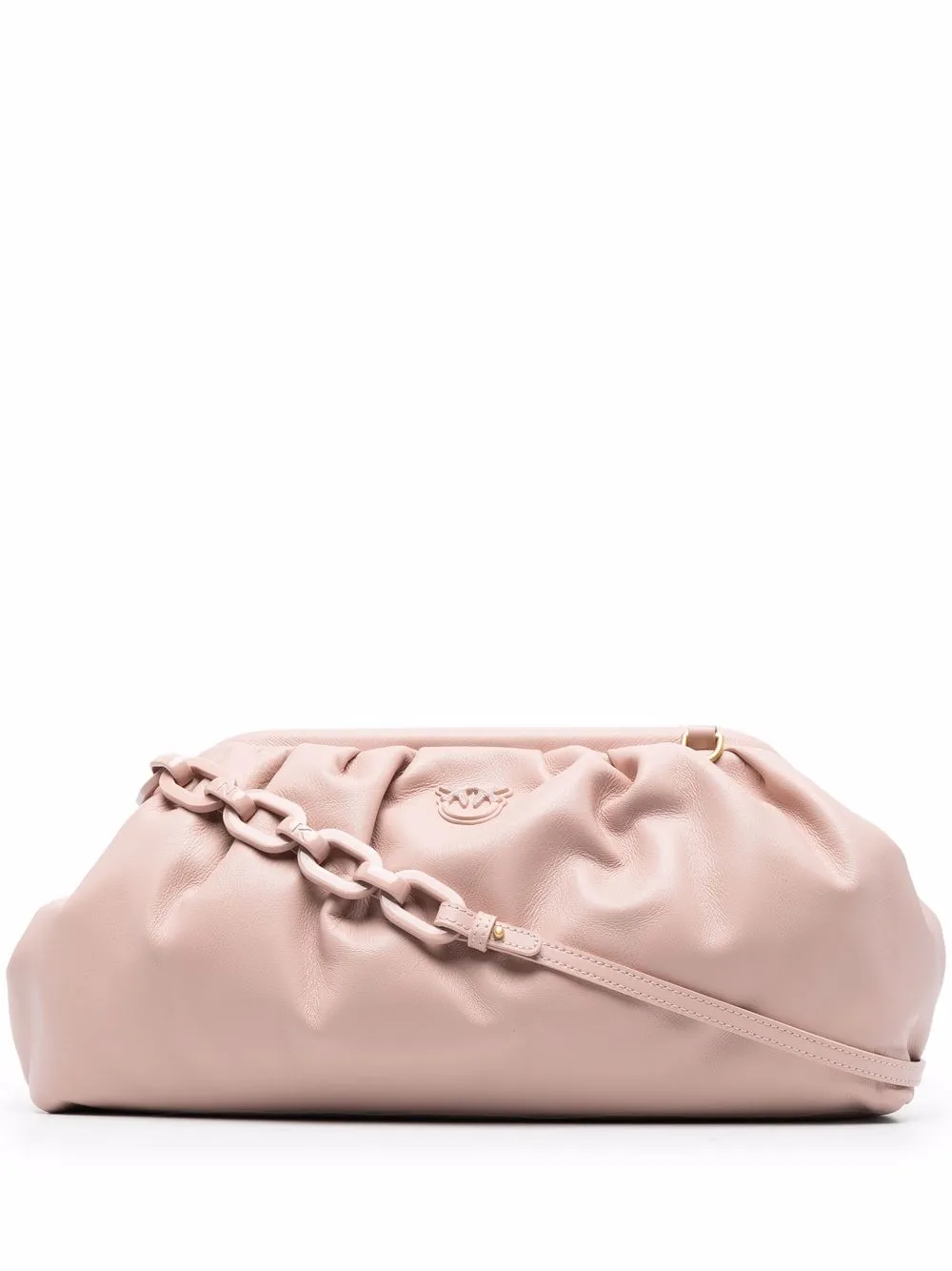 

PINKO chain-link leather clutch bag