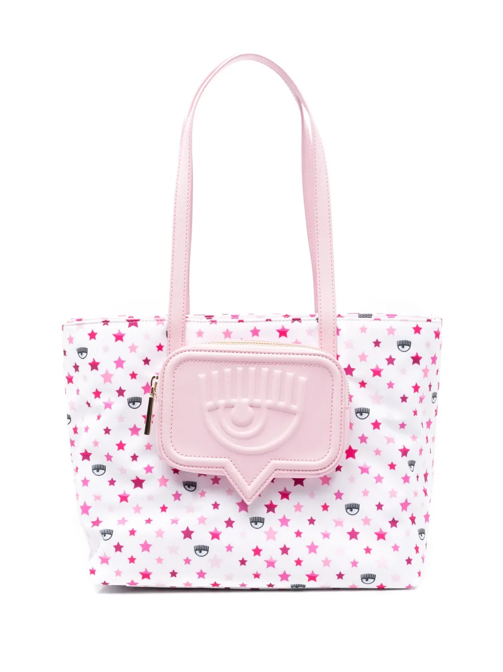 

Chiara Ferragni star-print logo-embossed tote bag - White