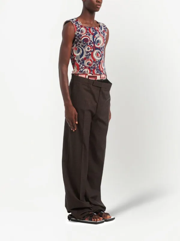 Prada Prince Of Wales Check Trousers 