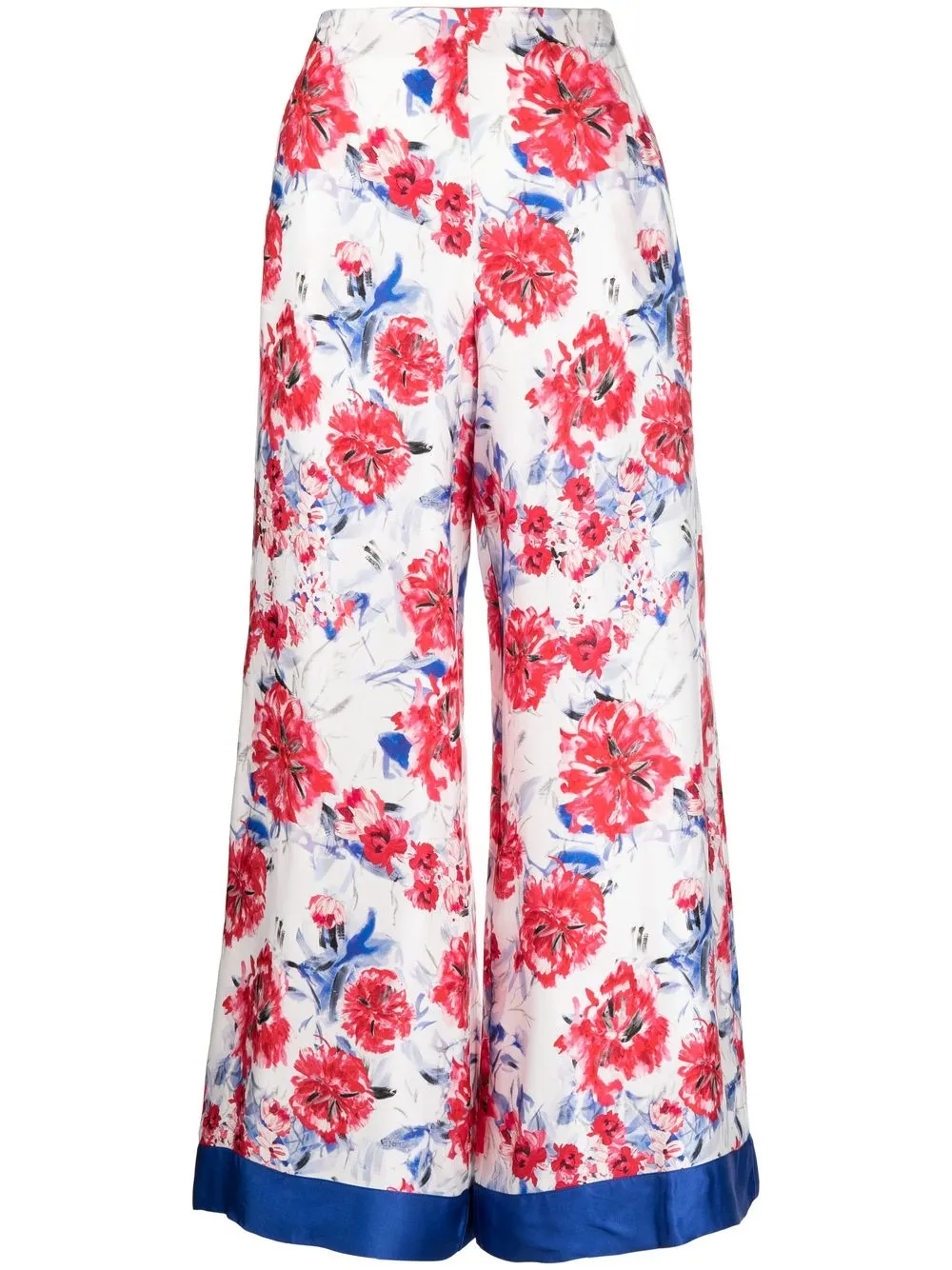 

Semicouture floral-print wide-leg trousers - White