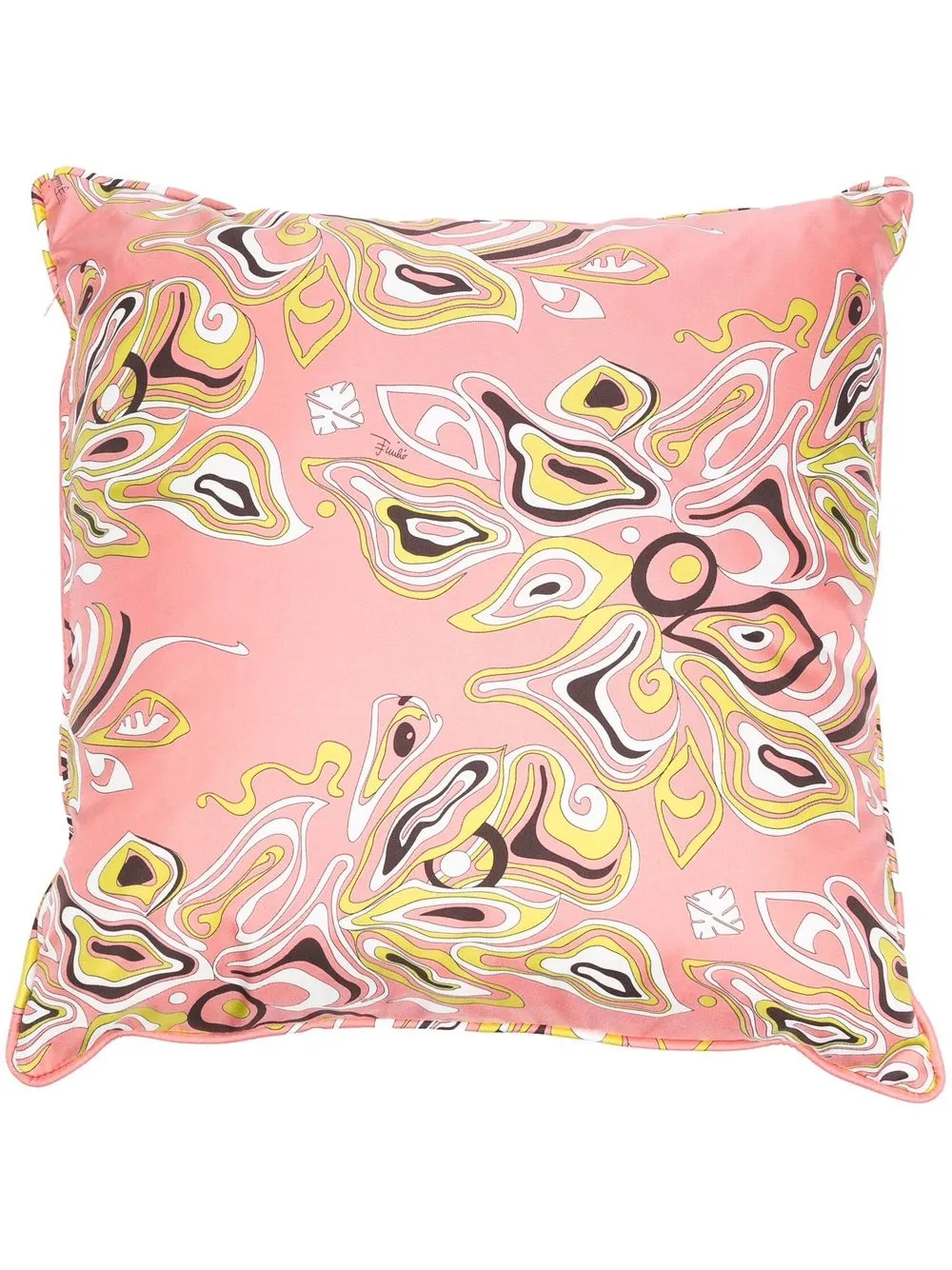 

PUCCI cojín de seda con estampado Africana de 40cm x 40cm - Rosado