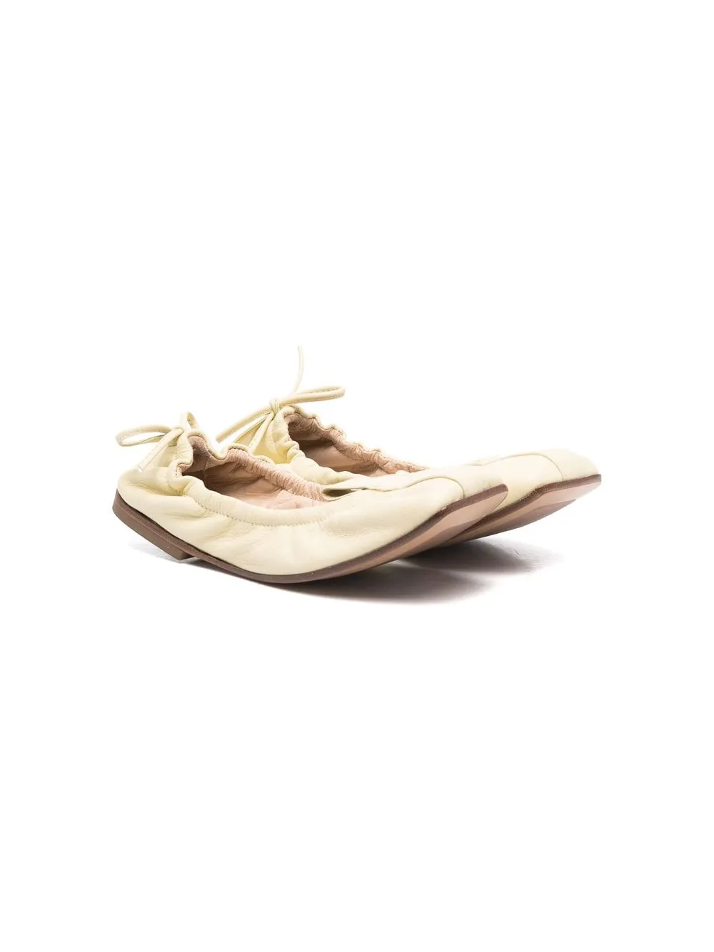 

MM6 Maison Margiela Kids flats con puntera cuadrada - Amarillo