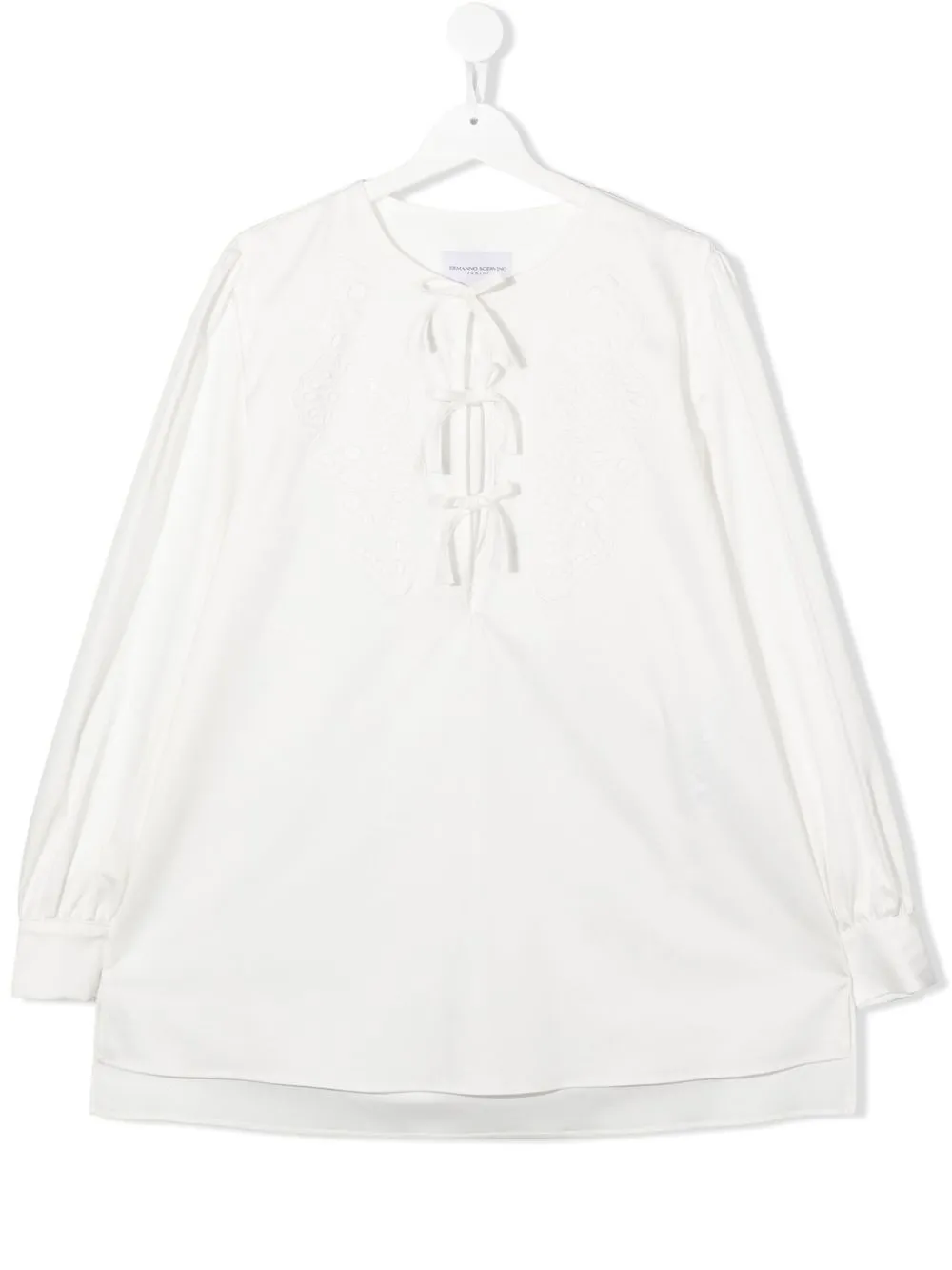 

Ermanno Scervino Junior TEEN tie-fastened blouse - White