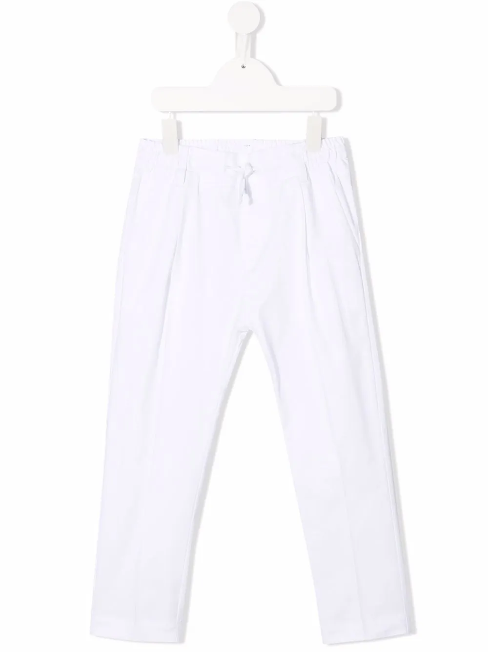 

Paolo Pecora Kids pantalones con cordones en la pretina - Blanco