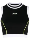 MSGM Active logo-print sports bra top - Black