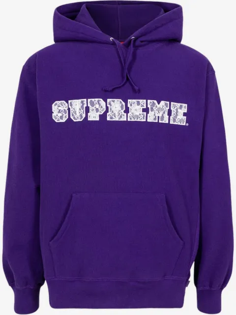 Supreme lace logo hoodie