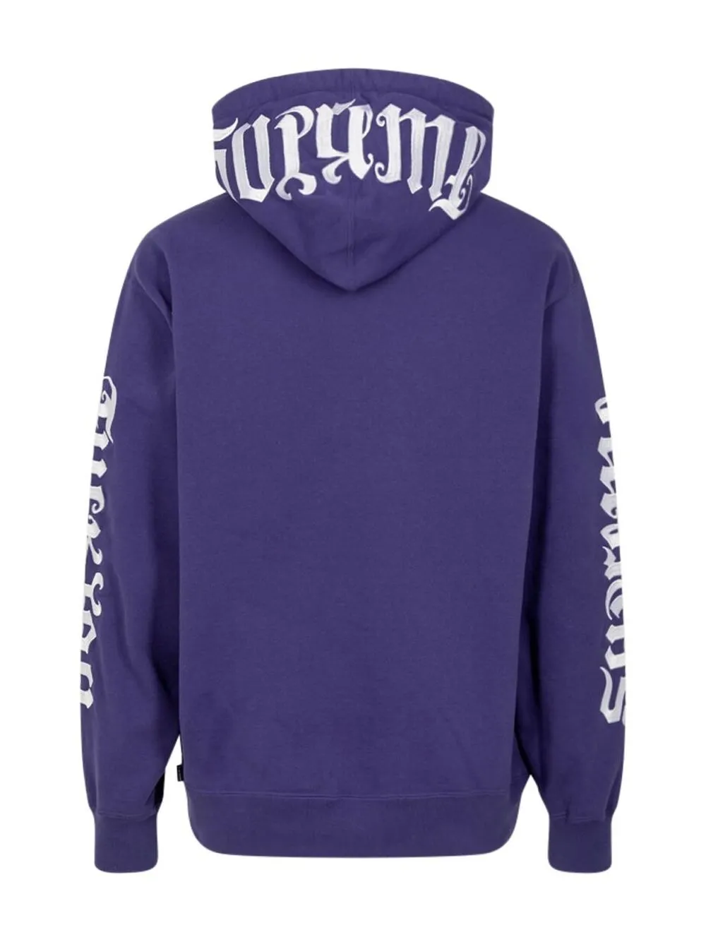Supreme Hoodie met geborduurd logo - Blauw