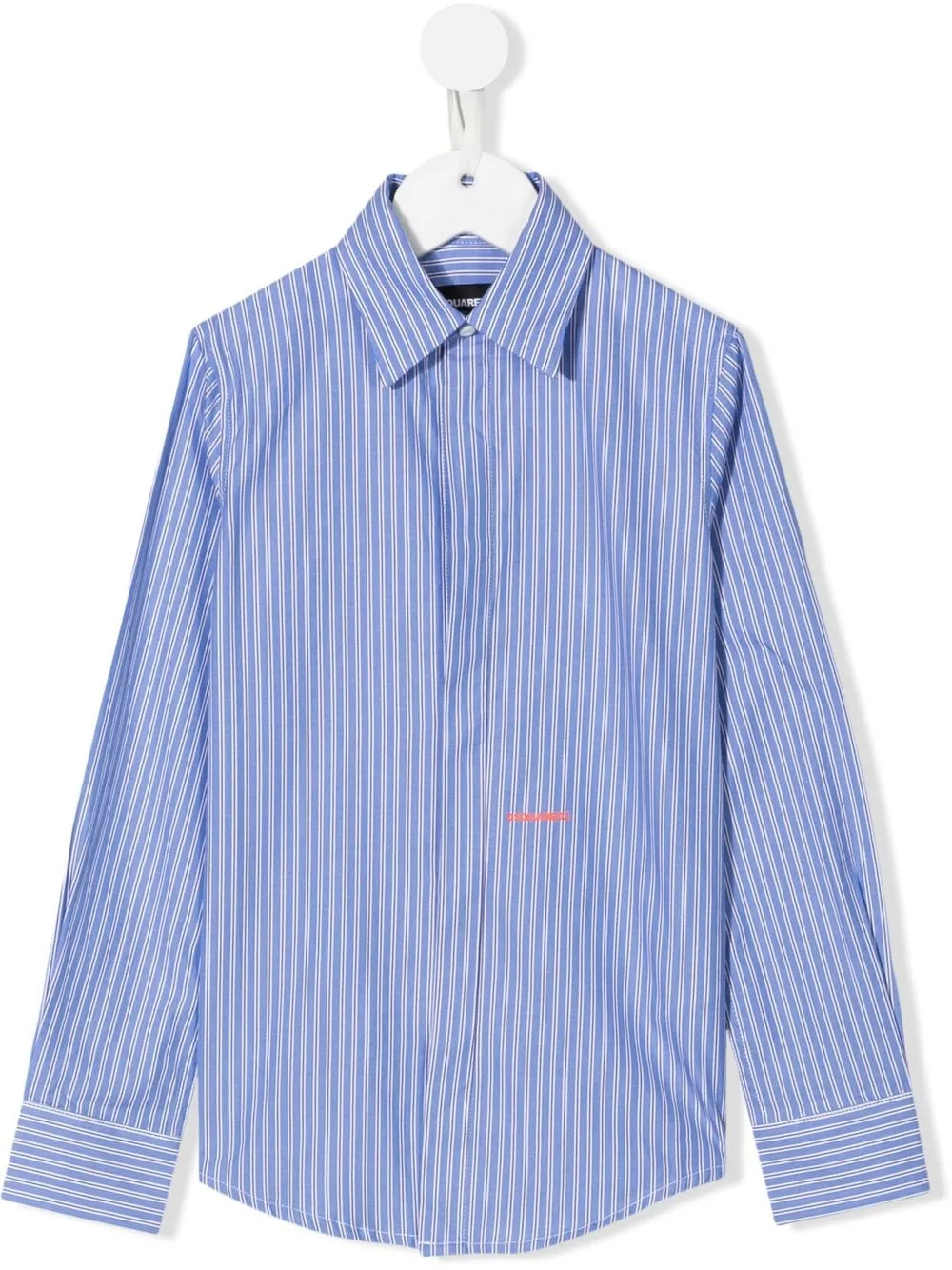 

Dsquared2 Kids camisa con botones a rayas estampadas - Azul