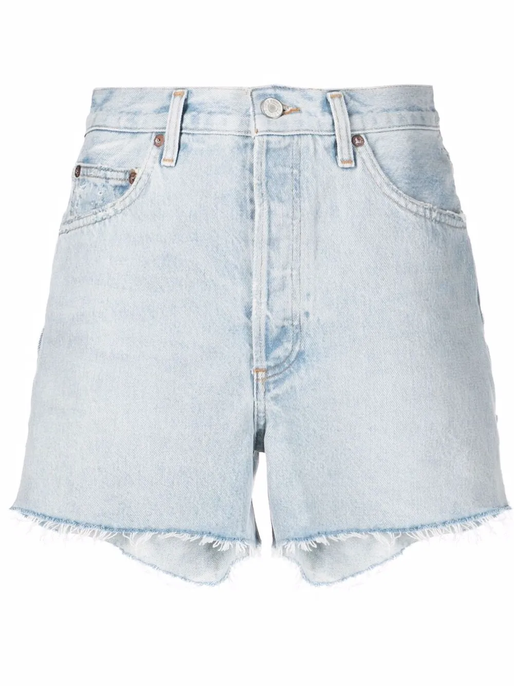 

AGOLDE shorts de mezclilla con tiro alto - Azul