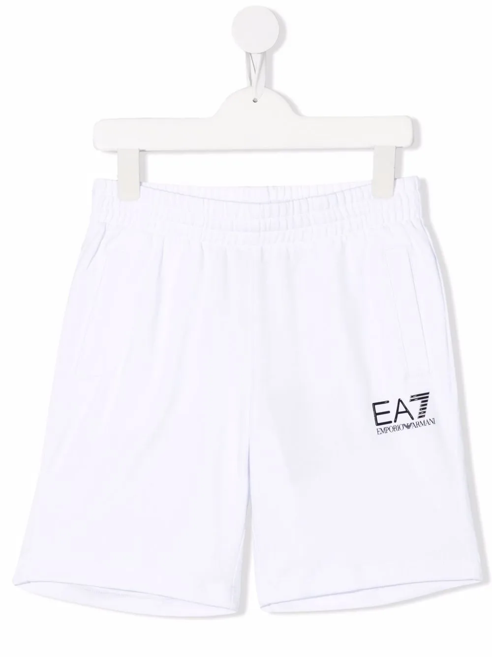 

Emporio Armani Kids logo-print track shorts - White