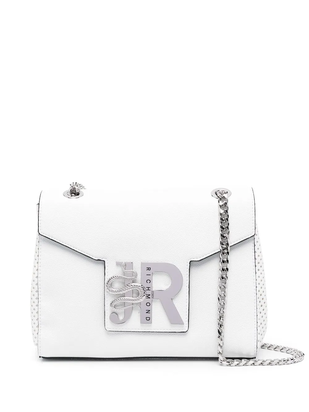 

John Richmond logo-plaque satchel bag - White