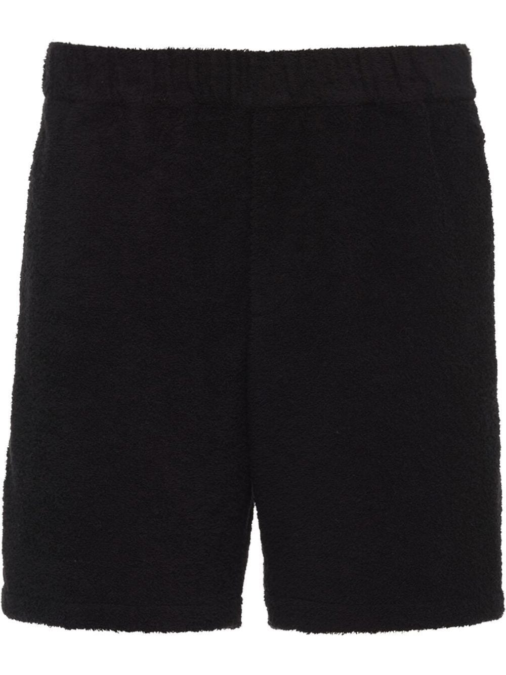 Prada Shorts met logoplakkaat Zwart