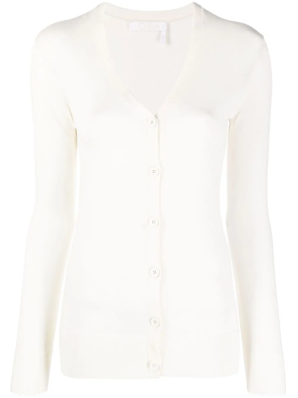 CHLOÉ V-NECK BUTTON-UP CARDIGAN