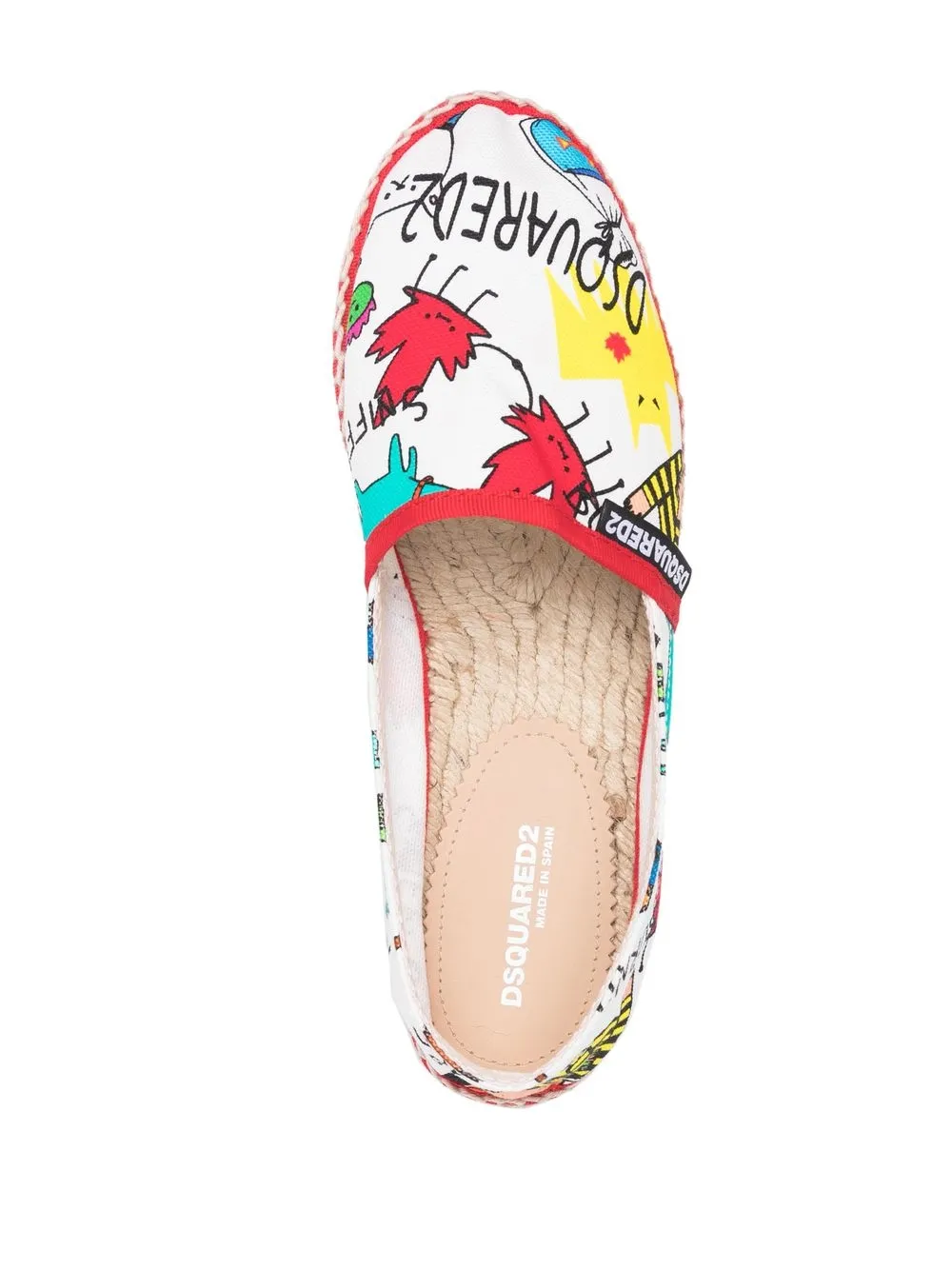 DSQUARED2 maple-leaf logo-print espadrilles White