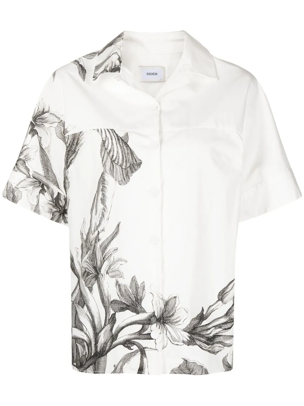 

Erdem camisa con estampado floral - Blanco