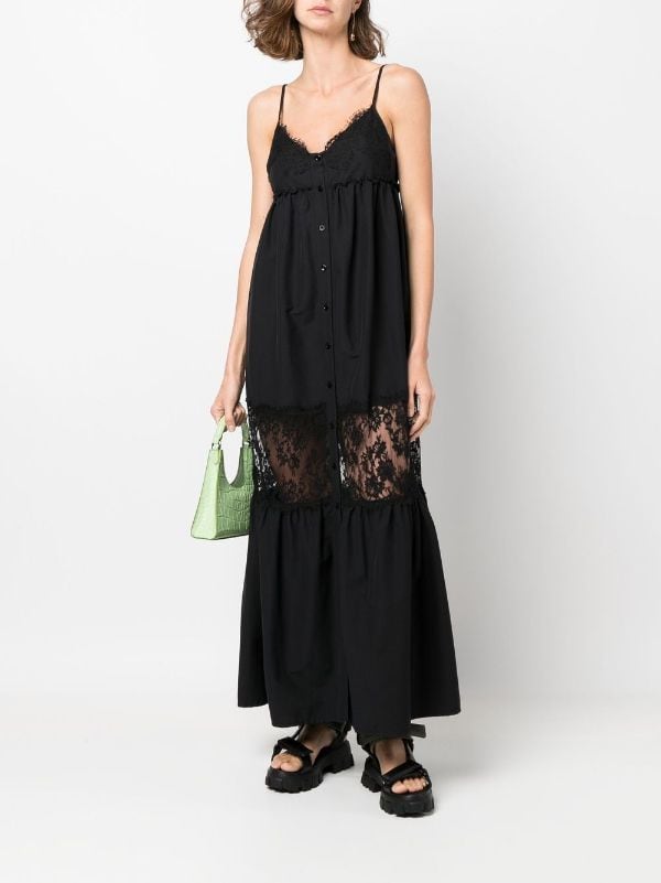 lace empire maxi dress