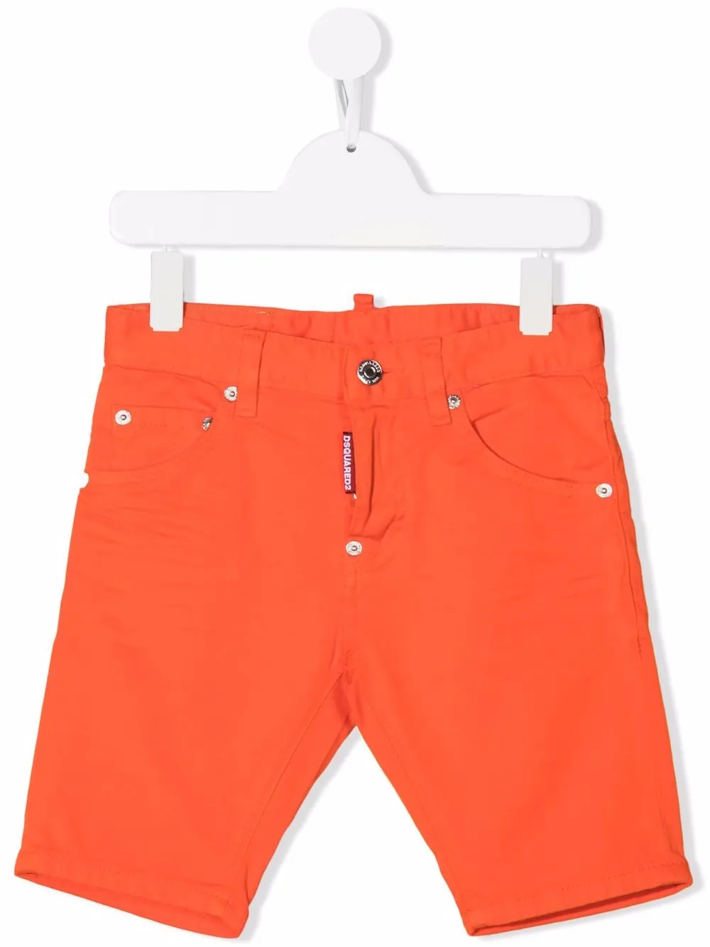 

Dsquared2 Kids shorts de mezclilla con parche del logo - Naranja