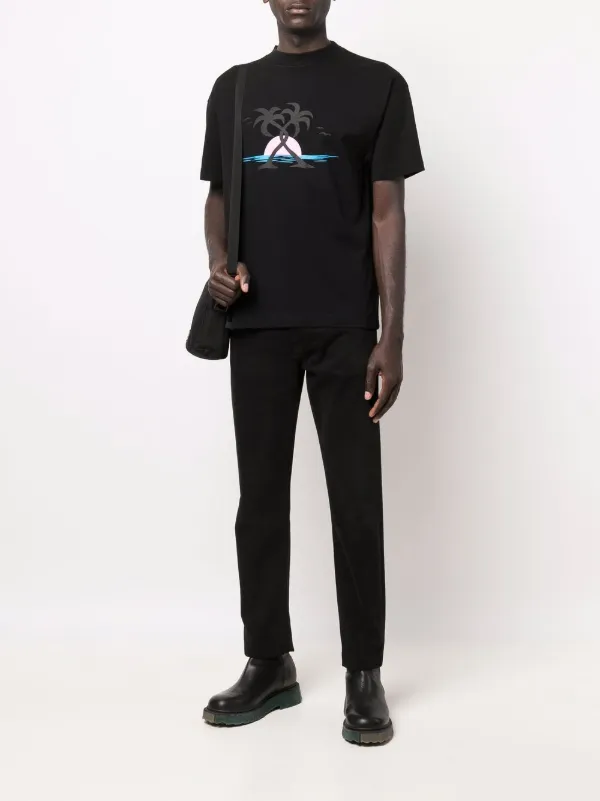 Palm Angels Palm tree-print Cotton T 