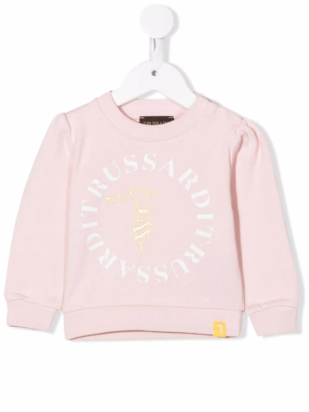

TRUSSARDI JUNIOR logo-print cotton sweatshirt - Pink
